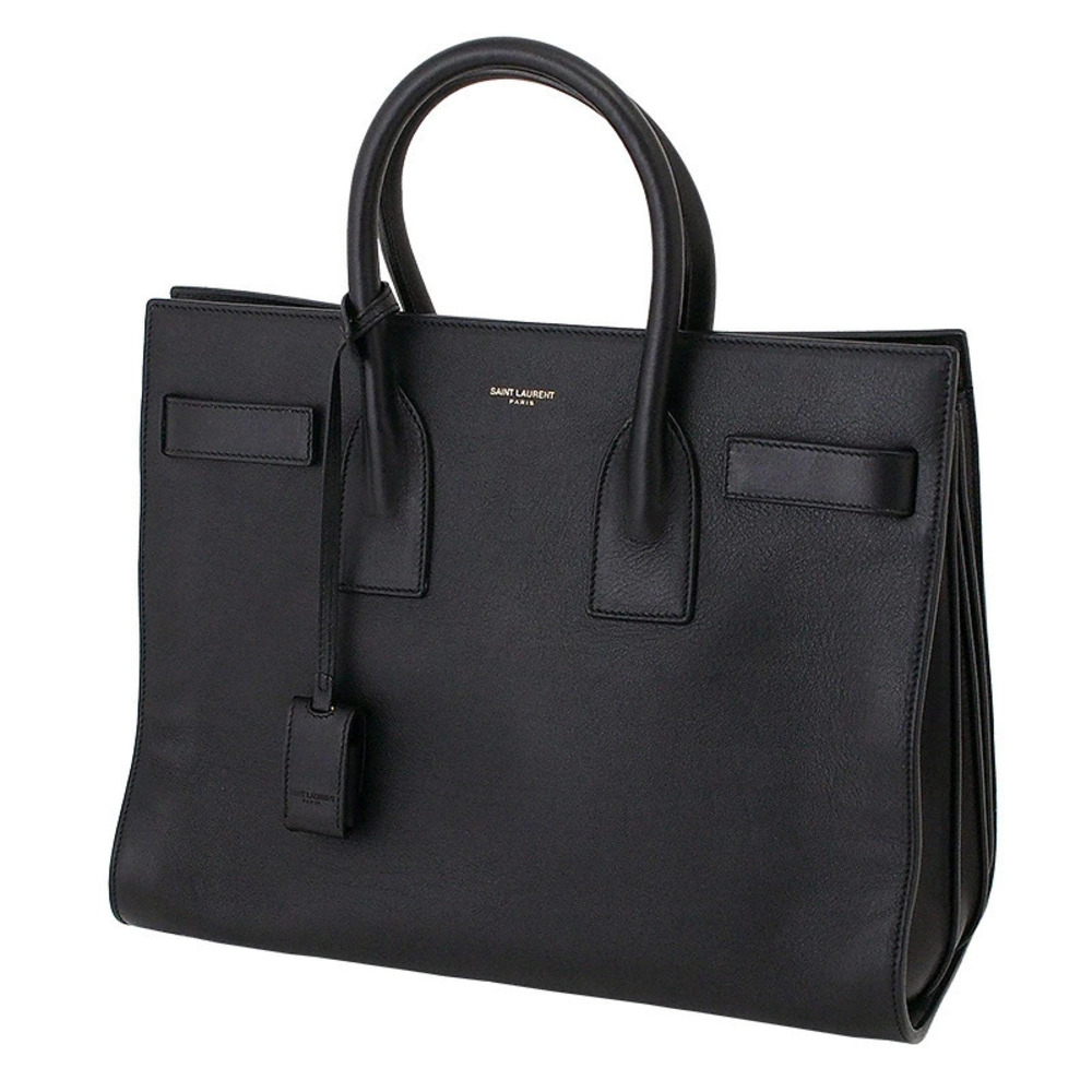 Saint Laurent Paris Sac De Jour Leather Tote Bag Black